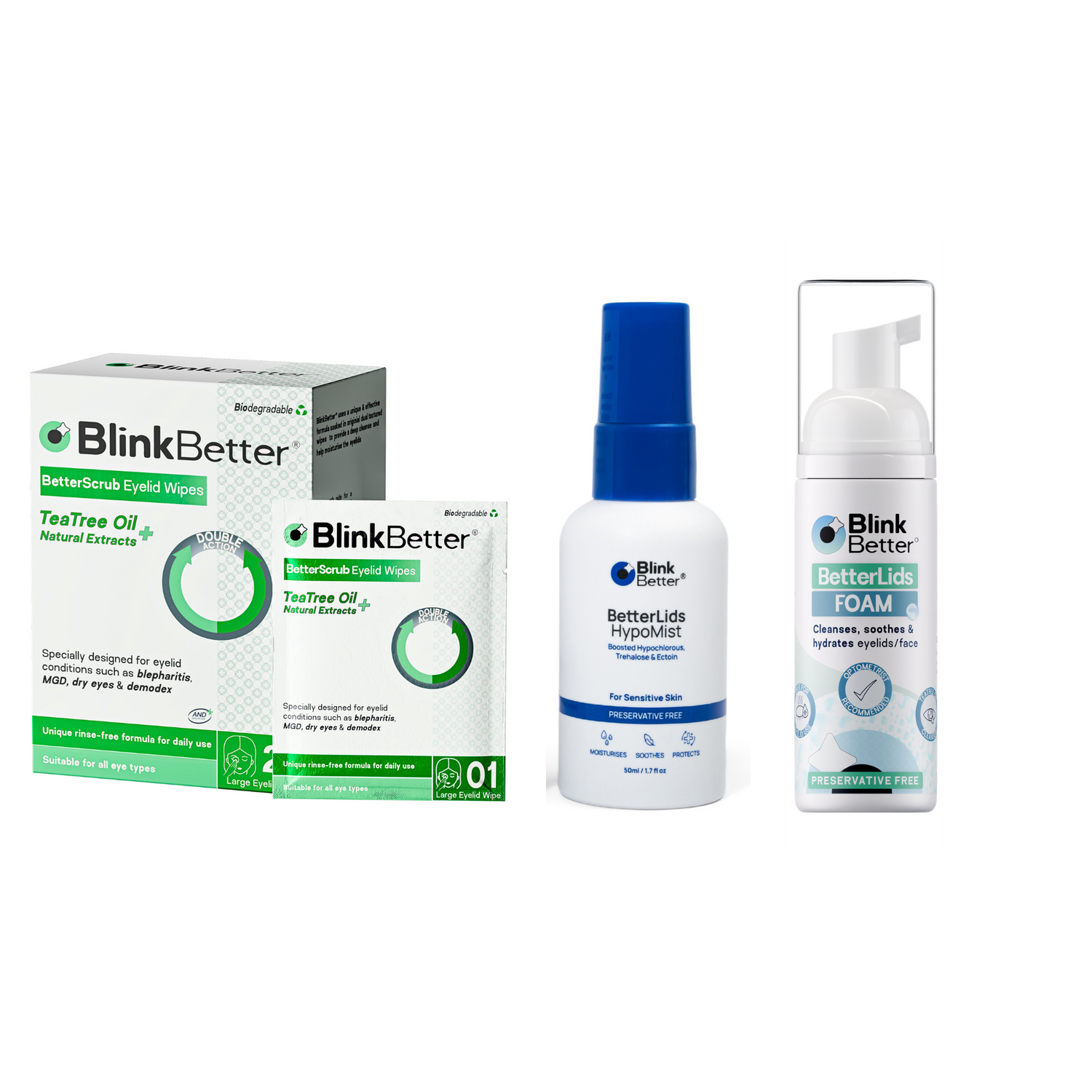 Refresh & Cleanse Bundle - 3 Ways to Keep Eyelids Fresh